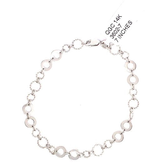 14k white gold fashion bracelet