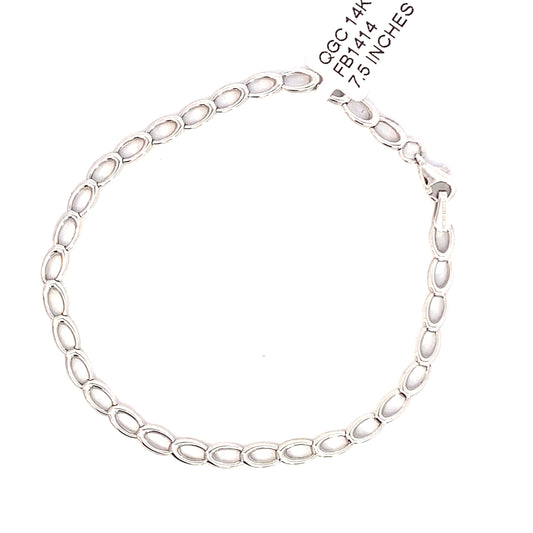 14k white gold fashion bracelet