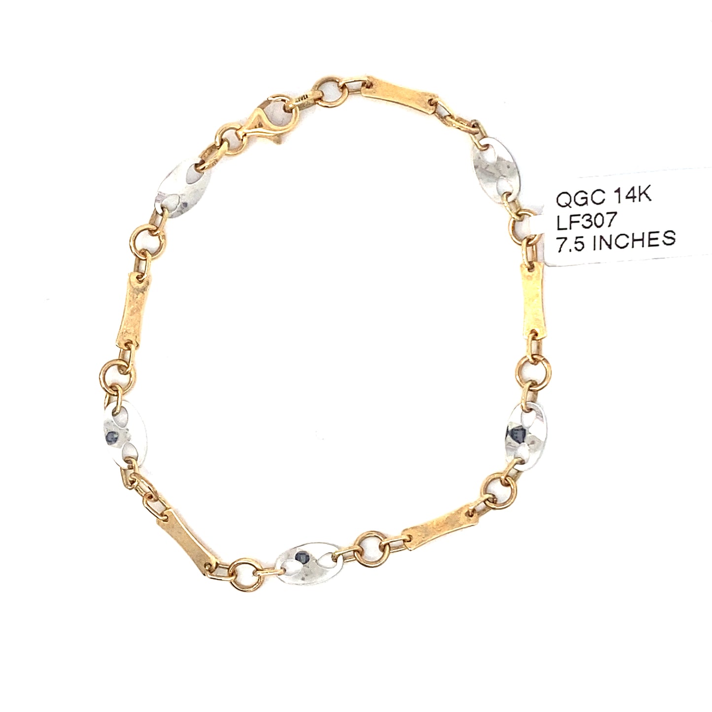 14k gold two-tone fashion bracelet